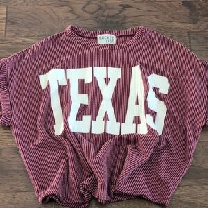 BUCKETLIST Burgundy Striped Top